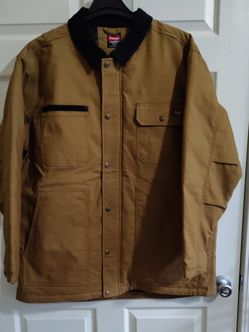Wrangler Brown Workfield Jacket with Black Collar